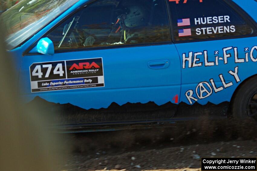 Jeff Hueser / Dylan Stevens Subaru Impreza 2.5RS comes through the spectator point on SS9, Arvon-Silver I.