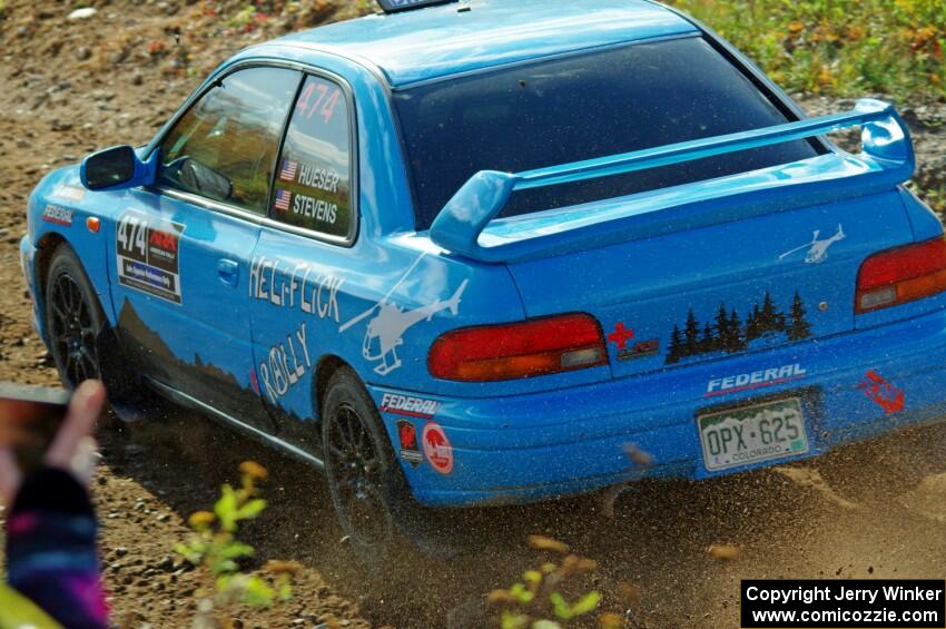 Jeff Hueser / Dylan Stevens Subaru Impreza 2.5RS comes through the spectator point on SS9, Arvon-Silver I.