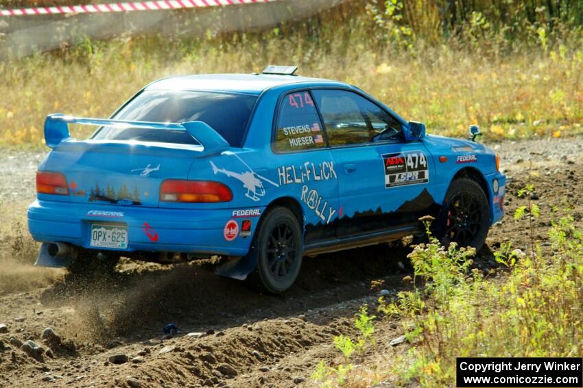 Jeff Hueser / Dylan Stevens Subaru Impreza 2.5RS comes through the spectator point on SS9, Arvon-Silver I.