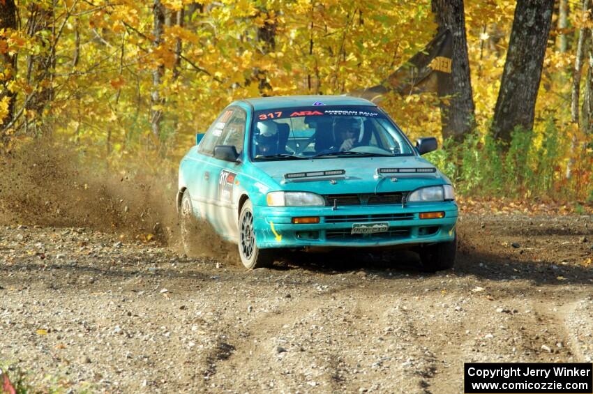 Kyle Turner / Kevin Turner Subaru Impreza comes through the spectator point on SS9, Arvon-Silver I.