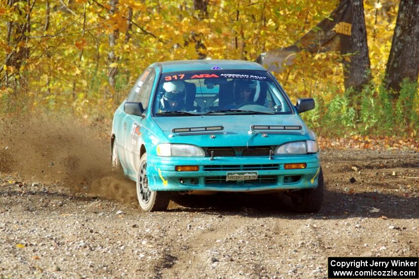 Kyle Turner / Kevin Turner Subaru Impreza comes through the spectator point on SS9, Arvon-Silver I.