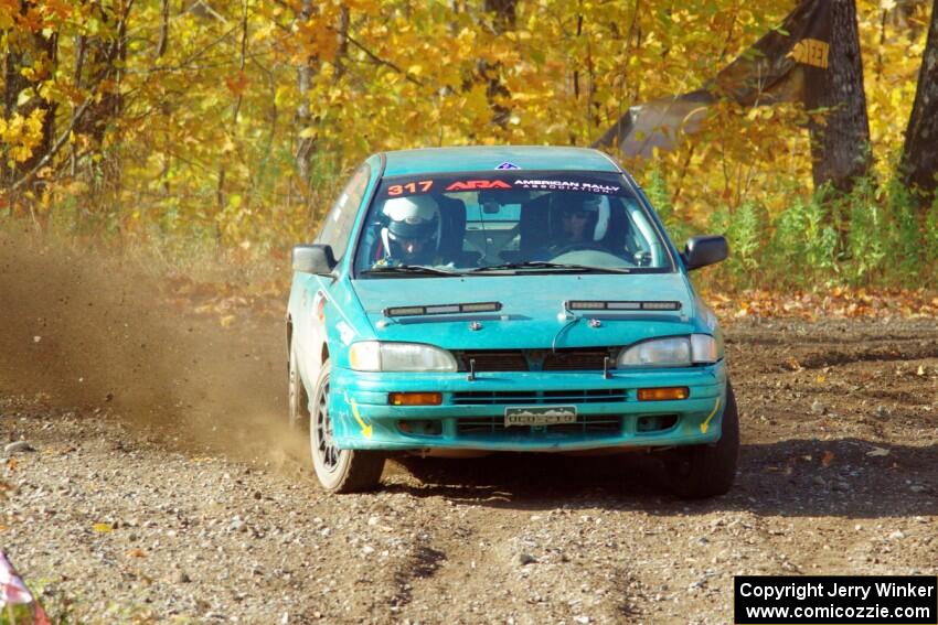 Kyle Turner / Kevin Turner Subaru Impreza comes through the spectator point on SS9, Arvon-Silver I.