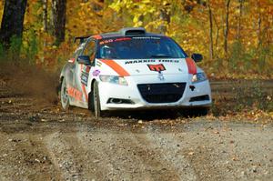 Colin Robinson / Tyler Tisdale Honda CR-Z comes through the spectator location on SS9, Arvon-Silver I.