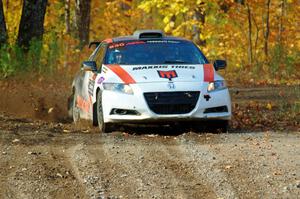 Colin Robinson / Tyler Tisdale Honda CR-Z comes through the spectator location on SS9, Arvon-Silver I.