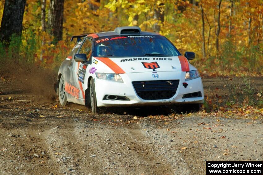 Colin Robinson / Tyler Tisdale Honda CR-Z comes through the spectator location on SS9, Arvon-Silver I.