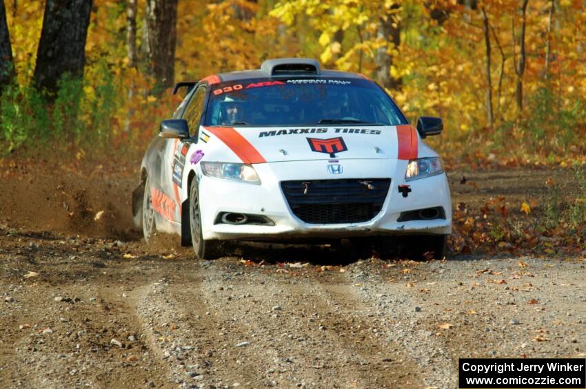 Colin Robinson / Tyler Tisdale Honda CR-Z comes through the spectator location on SS9, Arvon-Silver I.