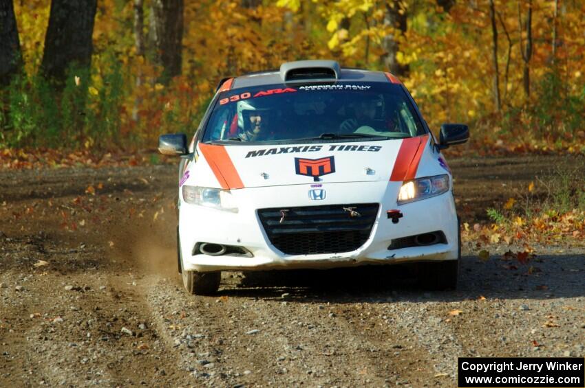 Colin Robinson / Tyler Tisdale Honda CR-Z comes through the spectator location on SS9, Arvon-Silver I.