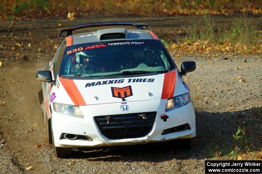 Colin Robinson / Tyler Tisdale Honda CR-Z comes through the spectator location on SS9, Arvon-Silver I.