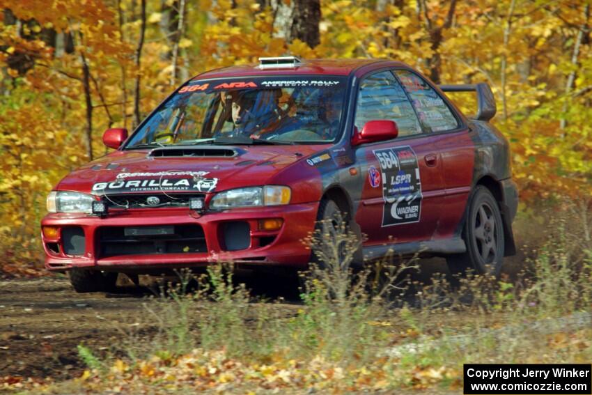 Arin DeMaster / Taylor Kildea Subaru Impreza comes through the spectator location on SS9, Arvon-Silver I.