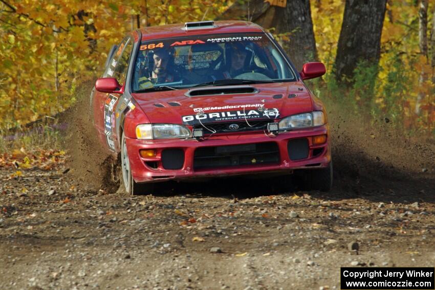 Arin DeMaster / Taylor Kildea Subaru Impreza comes through the spectator location on SS9, Arvon-Silver I.