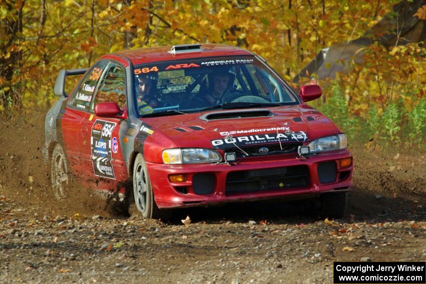 Arin DeMaster / Taylor Kildea Subaru Impreza comes through the spectator location on SS9, Arvon-Silver I.