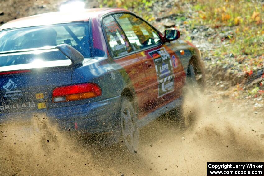 Arin DeMaster / Taylor Kildea Subaru Impreza comes through the spectator location on SS9, Arvon-Silver I.