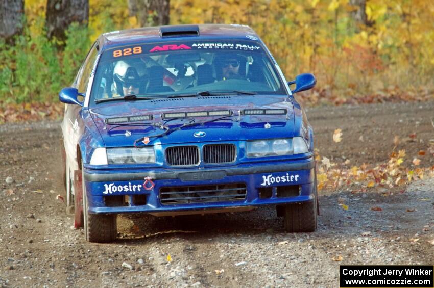 Ryan George / Heather Stieber-George BMW M3 comes through the spectator location on SS9, Arvon-Silver I.