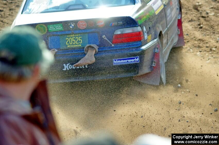 Ryan George / Heather Stieber-George BMW M3 comes through the spectator location on SS9, Arvon-Silver I.