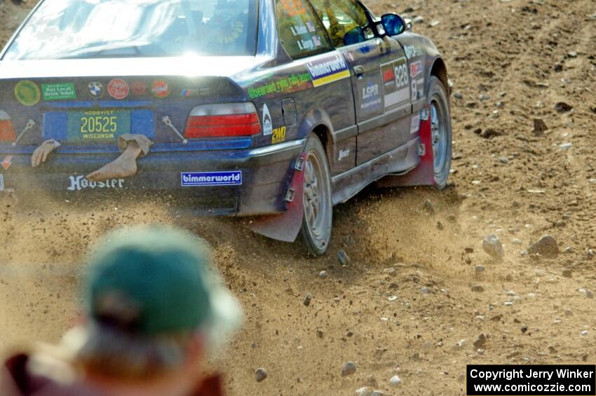 Ryan George / Heather Stieber-George BMW M3 comes through the spectator location on SS9, Arvon-Silver I.