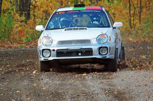 Ivo Draganov / Vladimir Yanev Subaru WRX Wagon comes through the spectator location on SS9, Arvon-Silver I.