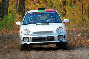 Ivo Draganov / Vladimir Yanev Subaru WRX Wagon comes through the spectator location on SS9, Arvon-Silver I.