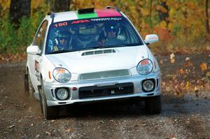 Ivo Draganov / Vladimir Yanev Subaru WRX Wagon comes through the spectator location on SS9, Arvon-Silver I.