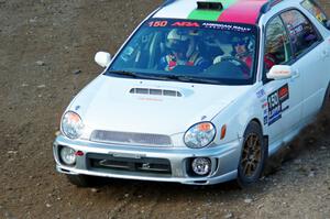 Ivo Draganov / Vladimir Yanev Subaru WRX Wagon comes through the spectator location on SS9, Arvon-Silver I.