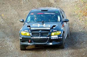 George Hammerbeck / Lewis May BMW 335xi comes through the spectator location on SS9, Arvon-Silver I.