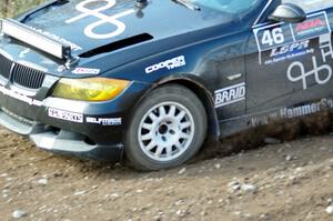 George Hammerbeck / Lewis May BMW 335xi comes through the spectator location on SS9, Arvon-Silver I.