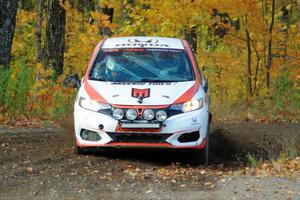 John Sharps / Gabriel Nieves Honda Fit comes through the spectator location on SS9, Arvon-Silver I.