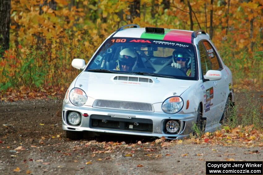 Ivo Draganov / Vladimir Yanev Subaru WRX Wagon comes through the spectator location on SS9, Arvon-Silver I.