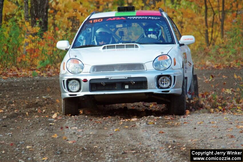 Ivo Draganov / Vladimir Yanev Subaru WRX Wagon comes through the spectator location on SS9, Arvon-Silver I.