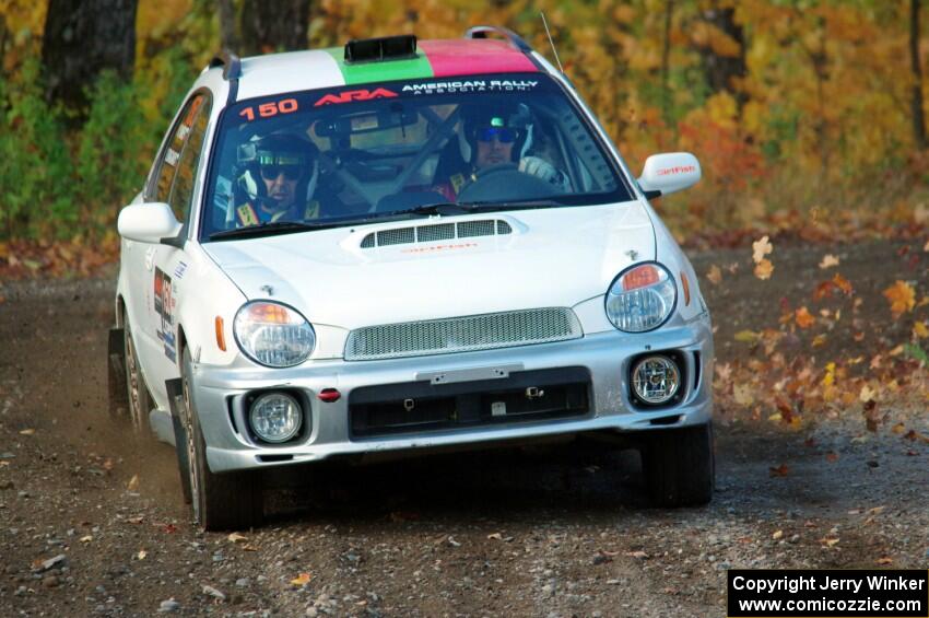 Ivo Draganov / Vladimir Yanev Subaru WRX Wagon comes through the spectator location on SS9, Arvon-Silver I.