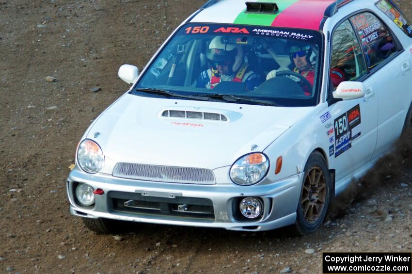 Ivo Draganov / Vladimir Yanev Subaru WRX Wagon comes through the spectator location on SS9, Arvon-Silver I.