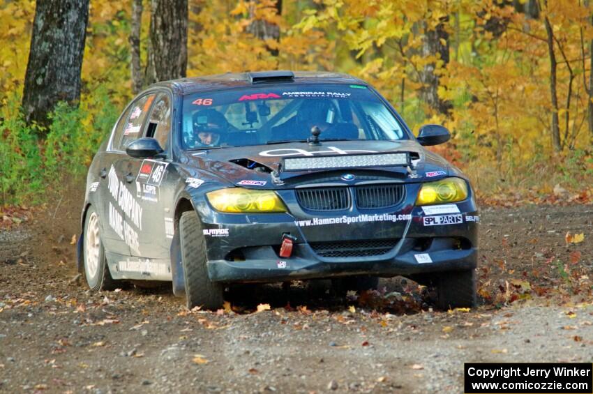 George Hammerbeck / Lewis May BMW 335xi comes through the spectator location on SS9, Arvon-Silver I.