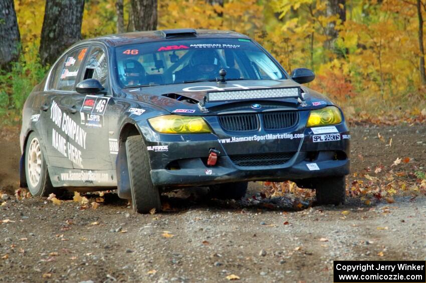 George Hammerbeck / Lewis May BMW 335xi comes through the spectator location on SS9, Arvon-Silver I.