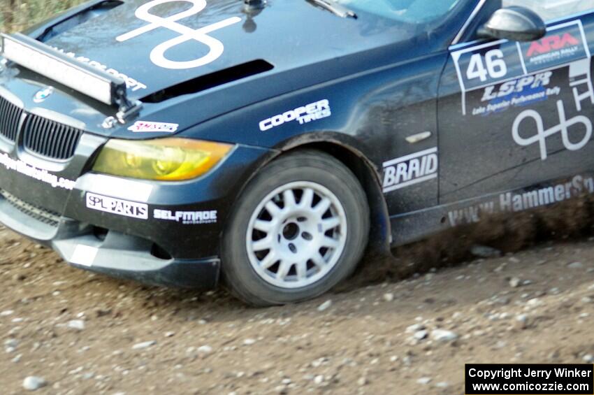 George Hammerbeck / Lewis May BMW 335xi comes through the spectator location on SS9, Arvon-Silver I.