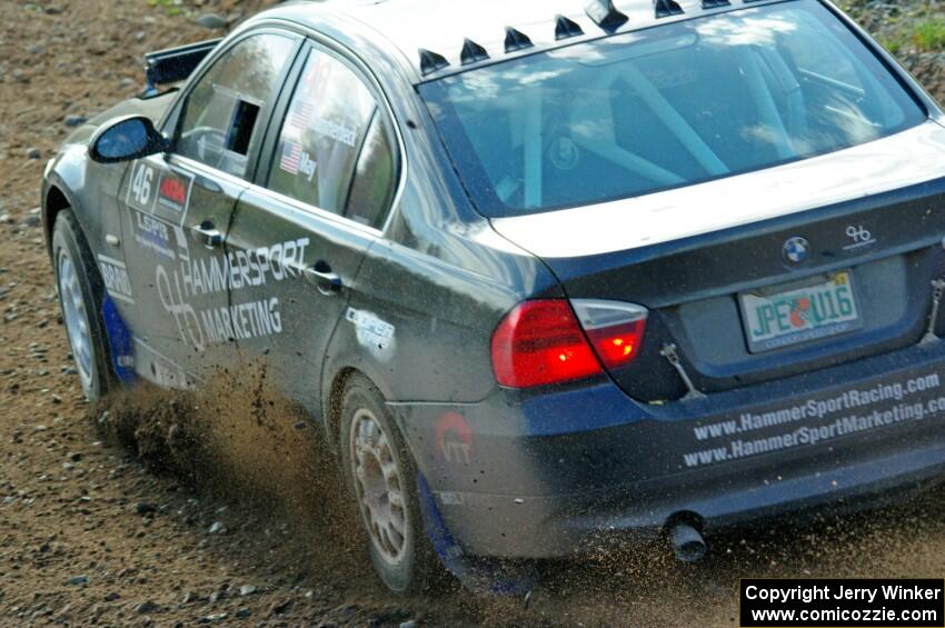 George Hammerbeck / Lewis May BMW 335xi comes through the spectator location on SS9, Arvon-Silver I.