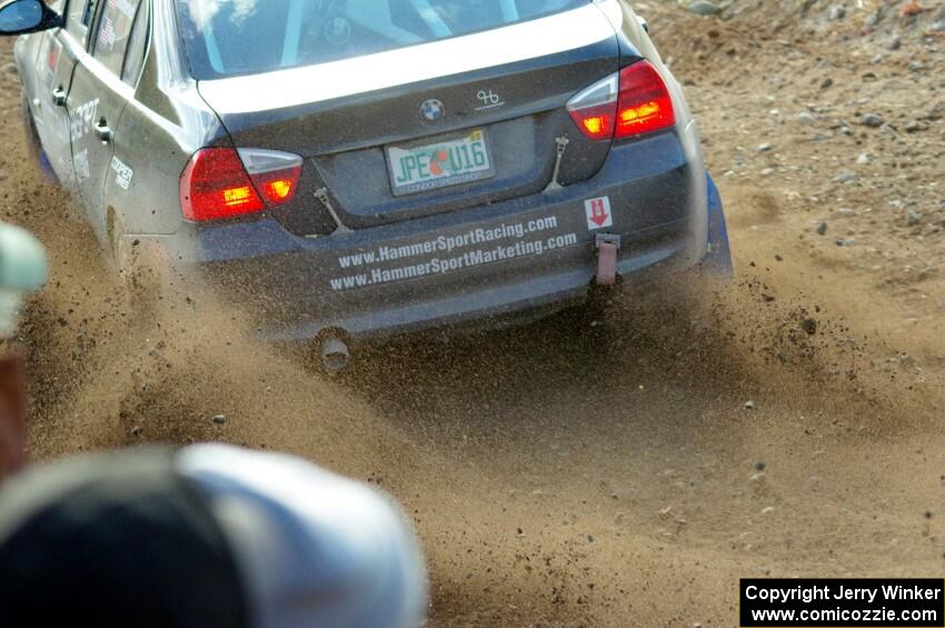 George Hammerbeck / Lewis May BMW 335xi comes through the spectator location on SS9, Arvon-Silver I.