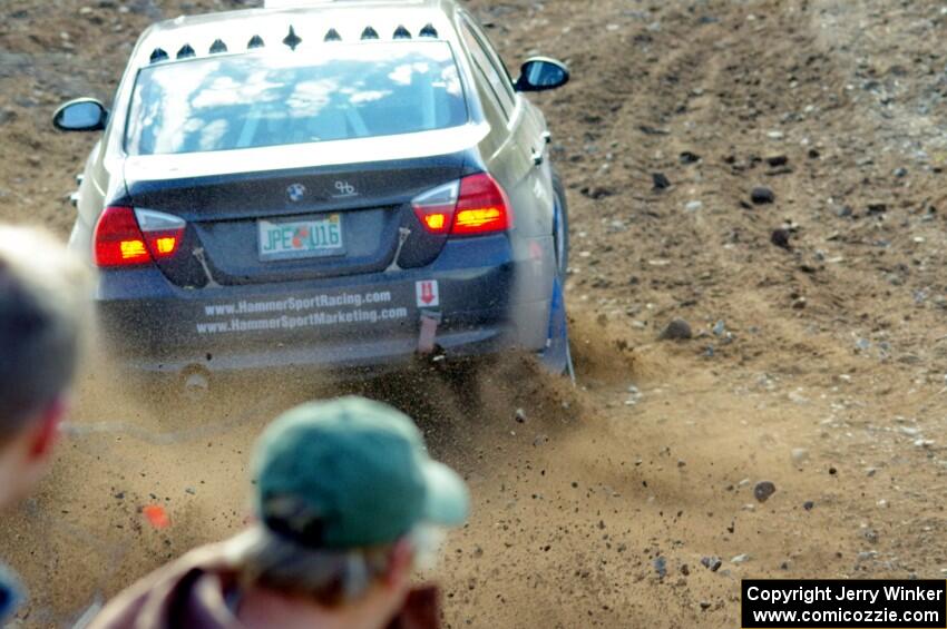 George Hammerbeck / Lewis May BMW 335xi comes through the spectator location on SS9, Arvon-Silver I.