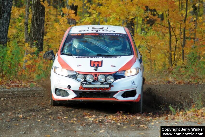 John Sharps / Gabriel Nieves Honda Fit comes through the spectator location on SS9, Arvon-Silver I.