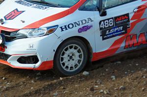 John Sharps / Gabriel Nieves Honda Fit comes through the spectator location on SS9, Arvon-Silver I.