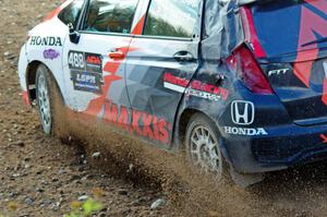 John Sharps / Gabriel Nieves Honda Fit comes through the spectator location on SS9, Arvon-Silver I.