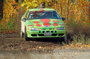 Eric Carlson / Camille Carlson Mitsubishi Eclipse comes through the spectator location on SS9, Arvon-Silver I.