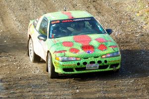 Eric Carlson / Camille Carlson Mitsubishi Eclipse comes through the spectator location on SS9, Arvon-Silver I.