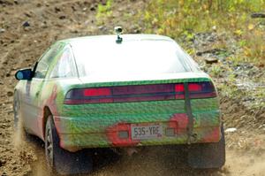 Eric Carlson / Camille Carlson Mitsubishi Eclipse comes through the spectator location on SS9, Arvon-Silver I.