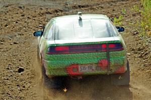 Eric Carlson / Camille Carlson Mitsubishi Eclipse comes through the spectator location on SS9, Arvon-Silver I.