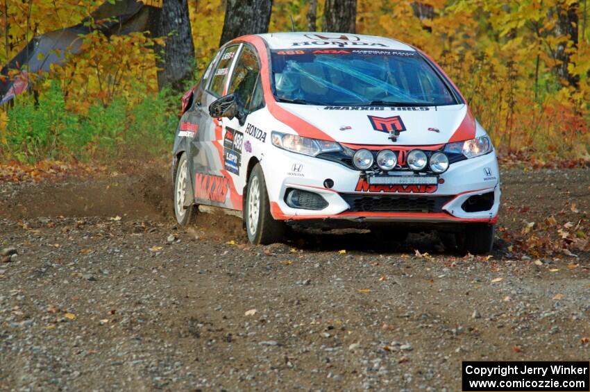 John Sharps / Gabriel Nieves Honda Fit comes through the spectator location on SS9, Arvon-Silver I.