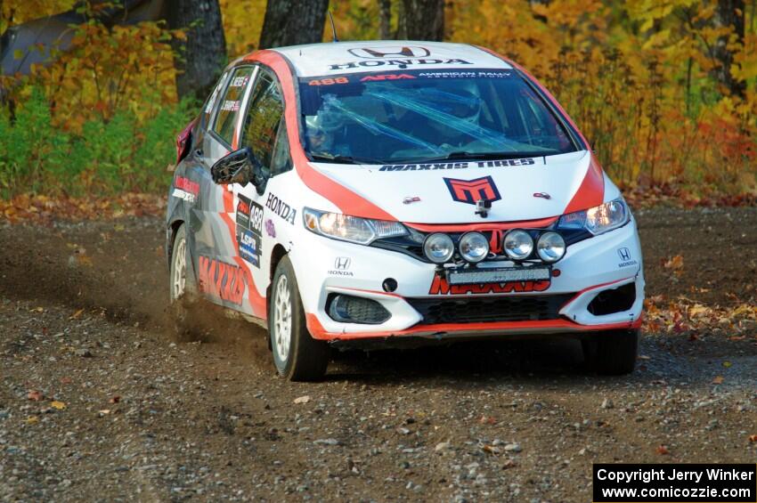 John Sharps / Gabriel Nieves Honda Fit comes through the spectator location on SS9, Arvon-Silver I.