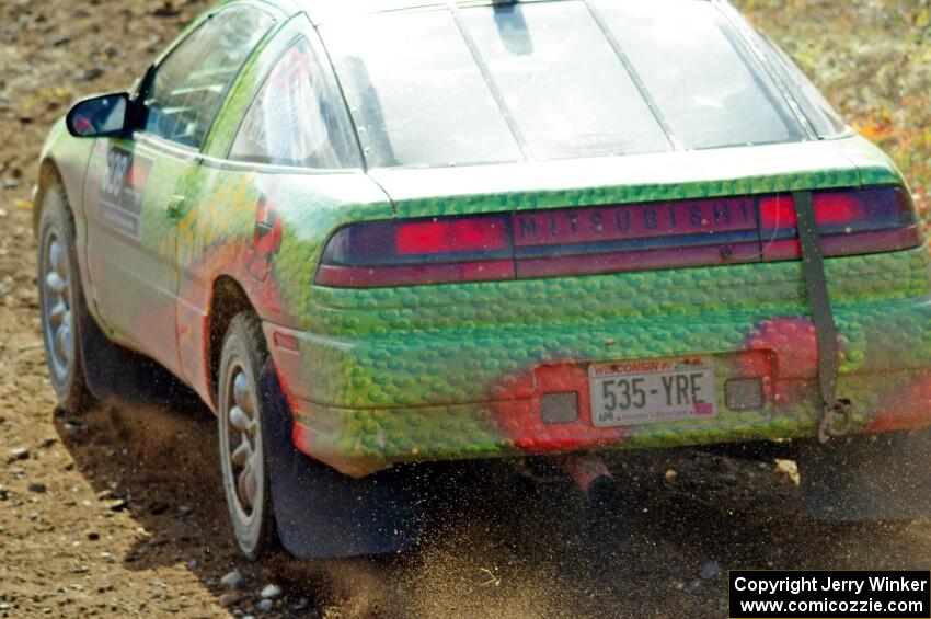 Eric Carlson / Camille Carlson Mitsubishi Eclipse comes through the spectator location on SS9, Arvon-Silver I.