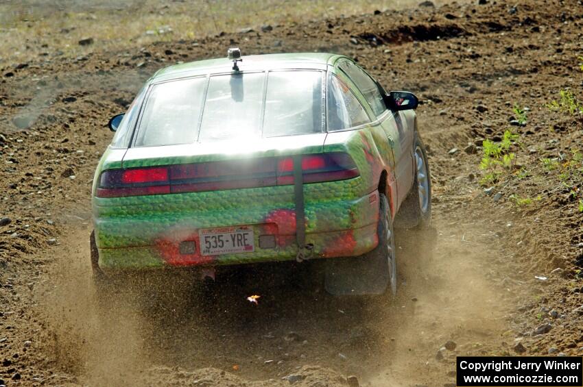 Eric Carlson / Camille Carlson Mitsubishi Eclipse comes through the spectator location on SS9, Arvon-Silver I.