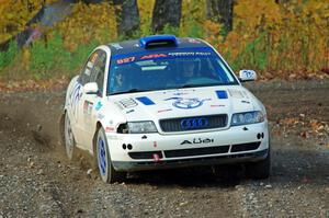 Tim Michel / Michelle Michel Audi A4 comes through the spectator point on SS9, Arvon-Silver I.