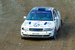 Tim Michel / Michelle Michel Audi A4 comes through the spectator point on SS9, Arvon-Silver I.