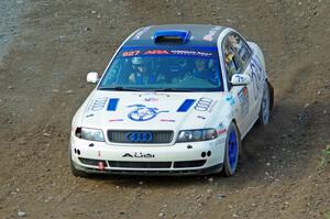 Tim Michel / Michelle Michel Audi A4 comes through the spectator point on SS9, Arvon-Silver I.